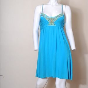 Free People Blue Dress with bow tie size Small S